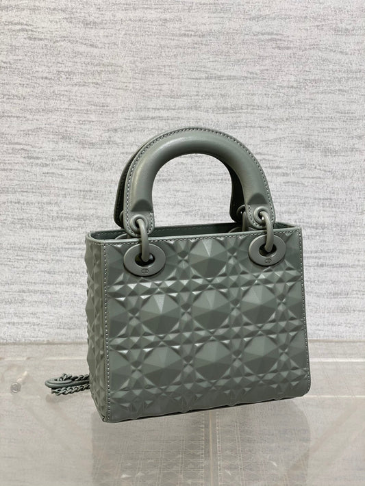 CD Mini Lady Bag Diamond Pattern Calfskin