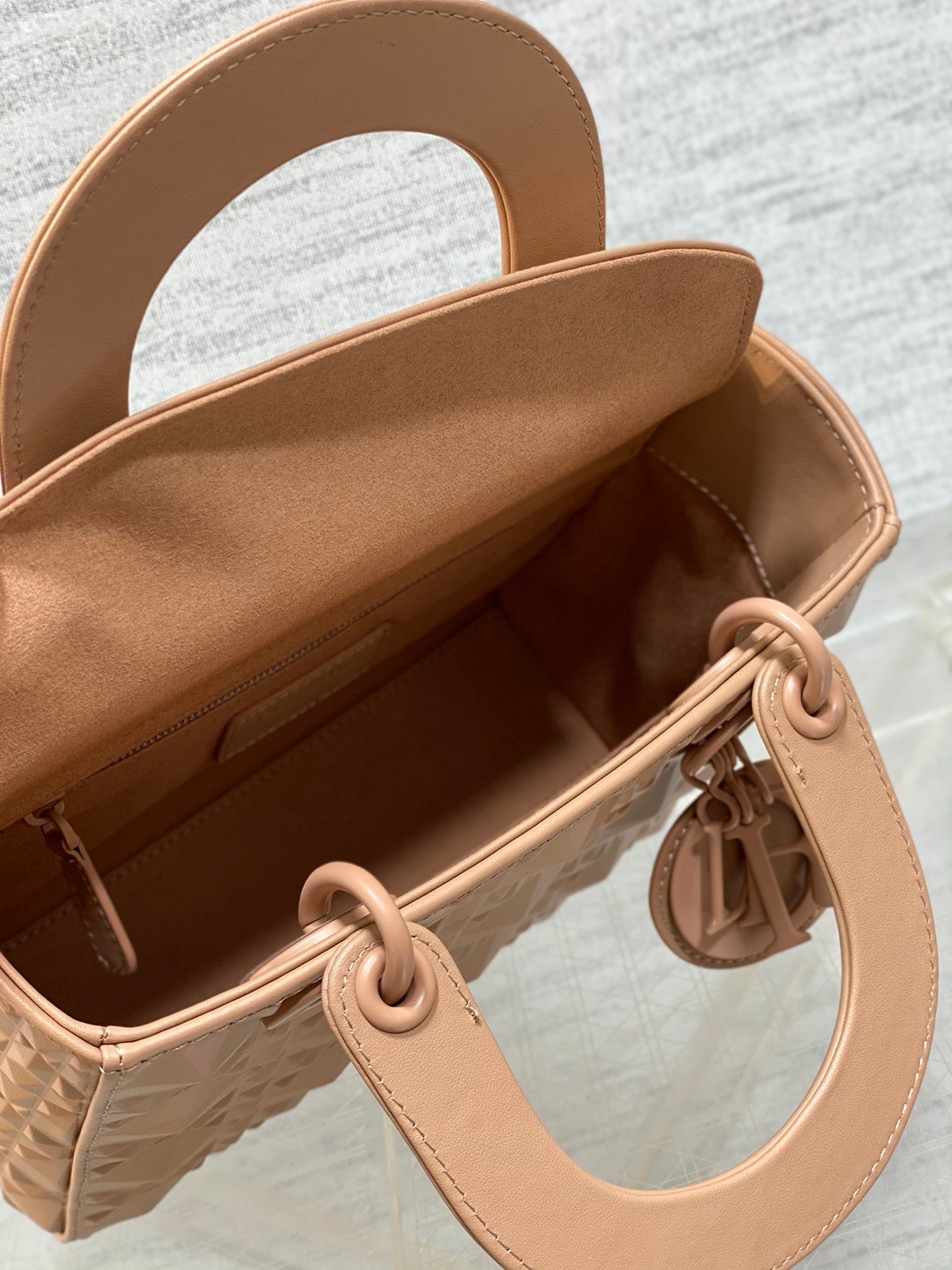 CD Mini Lady Bag Diamond Pattern Calfskin