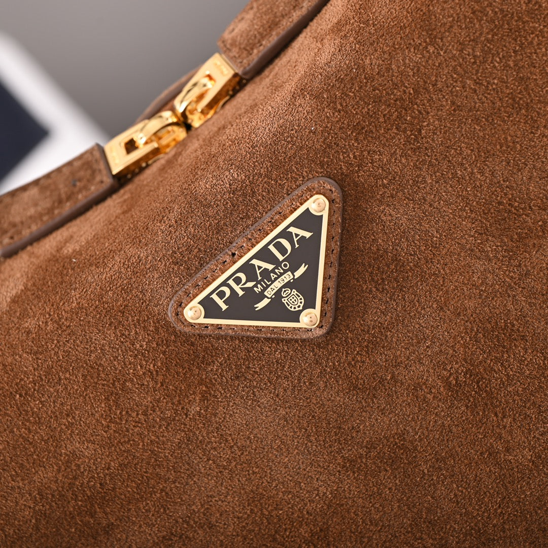 Pra Medium Suede Handbag