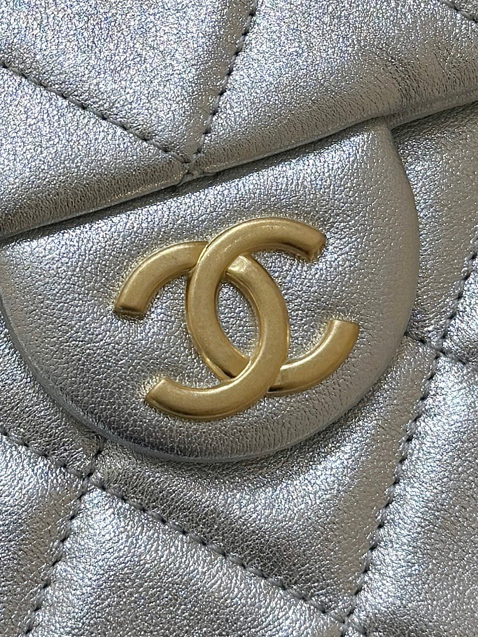 New CHAN silver backpack