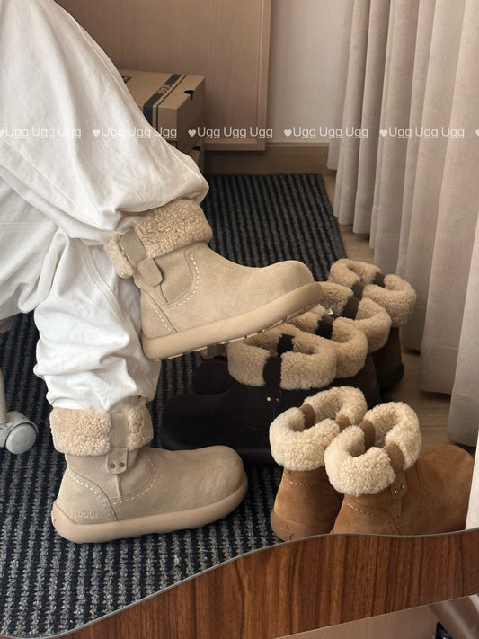 Guc New Curly Teddy Potato Boots