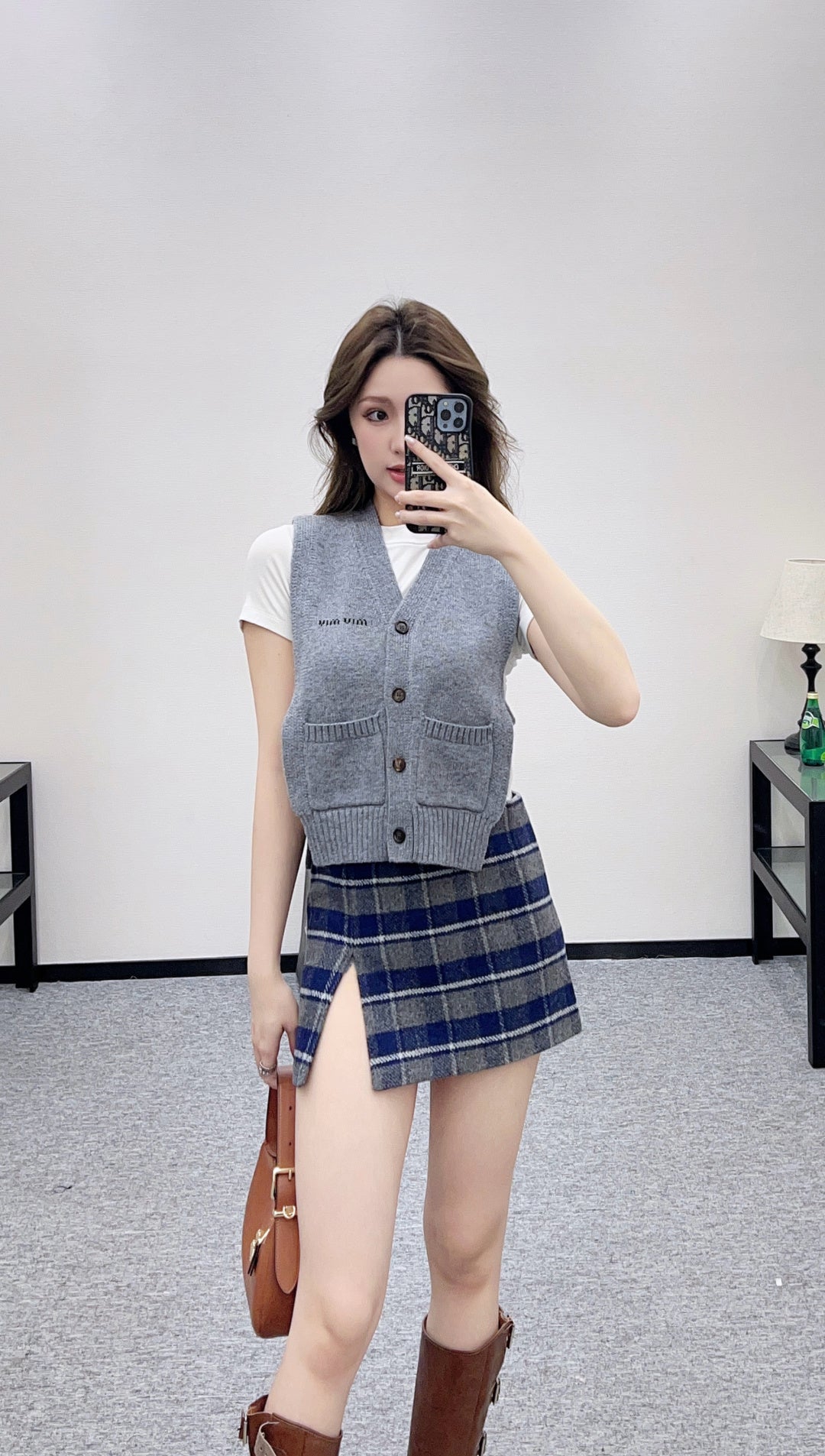 Miu New Slit mini skirt