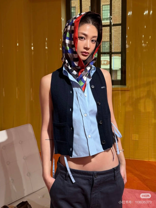 Miu New Logo Knit Vest