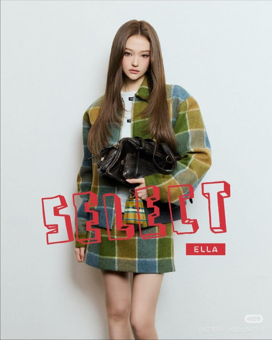 Miu New Plaid Wool Coat