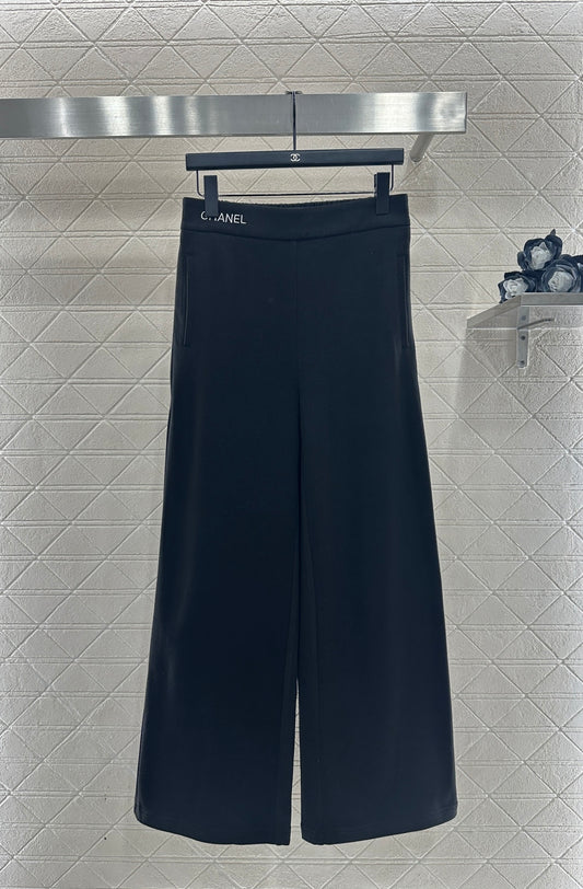 Chan New Embroidered Wide-Leg Pants