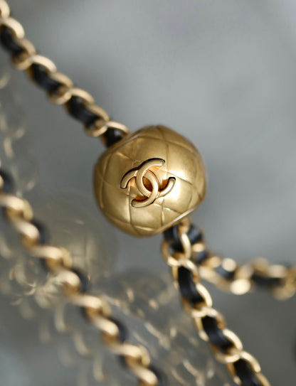 ChanMINI gold ball cap bag