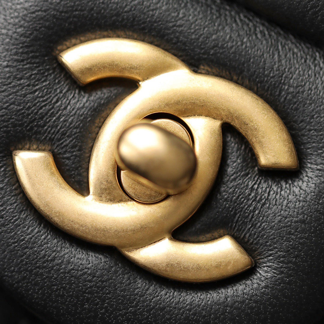 ChanMINI gold ball cap bag