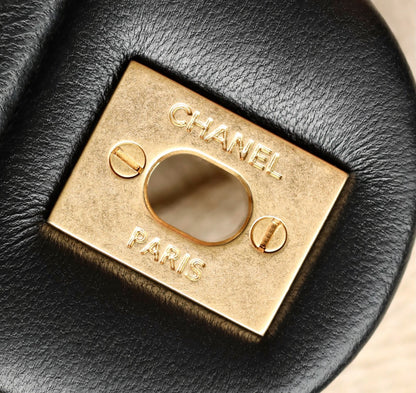 ChanMINI gold ball cap bag