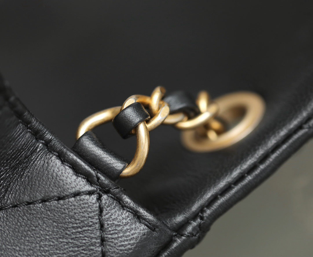 ChanMINI gold ball cap bag