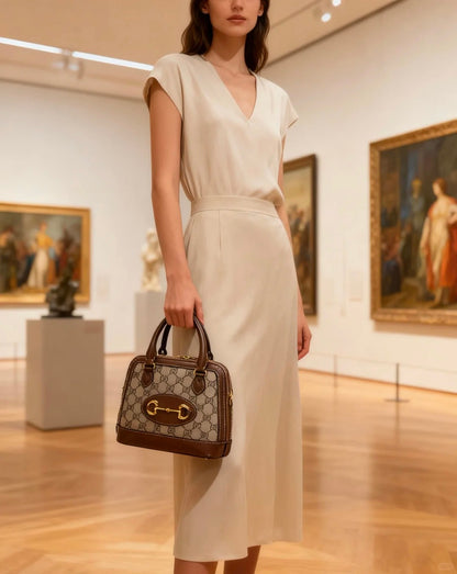 Guc Horsebit 1955 small top handle bag