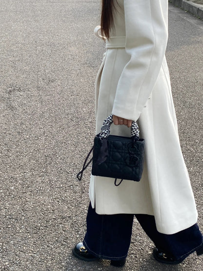 CD Mini Lady Bag Black Ultramatte Calfskin