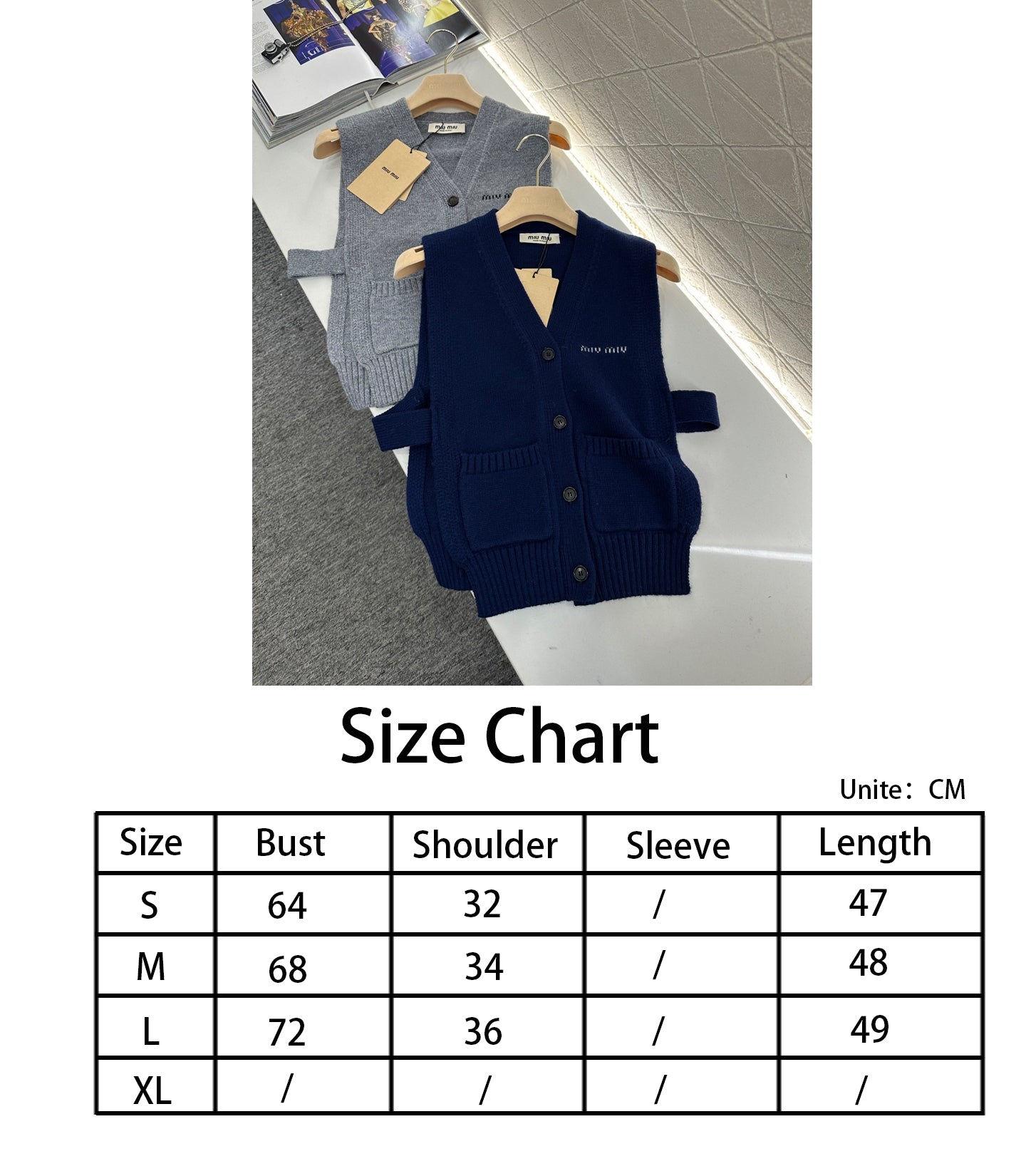 Miu New Logo Knit Vest