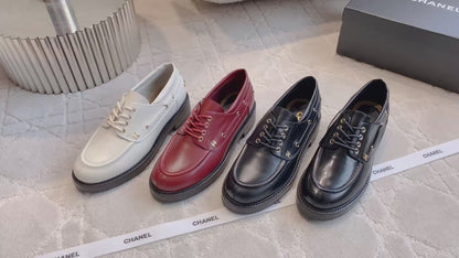 CHAN New Lace-up Loafers