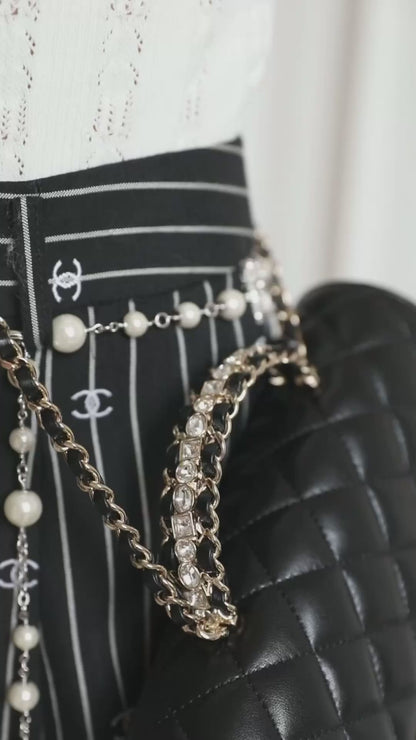 Chan New 23A Rhinestone handbag