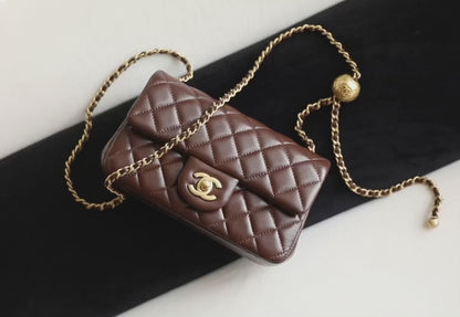 Chan New24k Chain flap bag