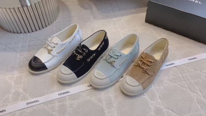 Chan New  Chain-strap flats