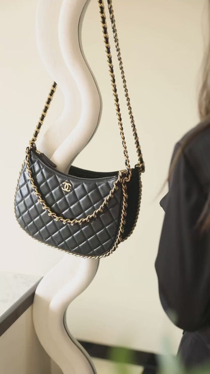 Chan New 23b Double-chain hippie bag