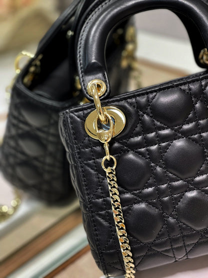 CD Mini Lady Bag Black Lambskin