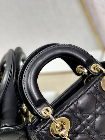 CD Mini Lady Bag Black Lambskin