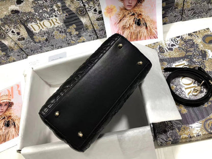 CD Mini Lady Bag Black Lambskin