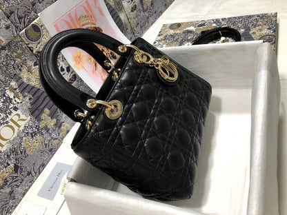 CD Mini Lady Bag Black Lambskin