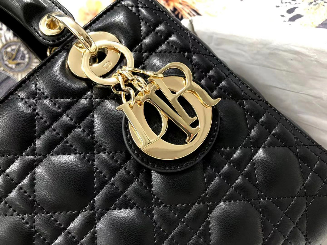 CD Mini Lady Bag Black Lambskin