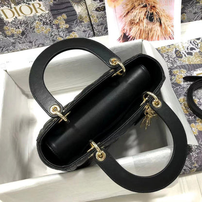 CD Mini Lady Bag Black Lambskin