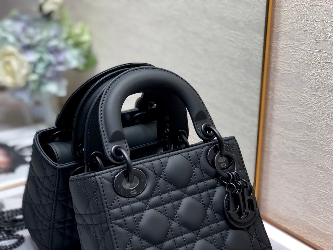 CD Mini Lady Bag Black Ultramatte Calfskin