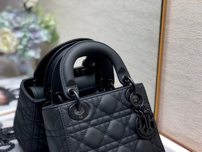 CD Mini Lady Bag Black Ultramatte Calfskin
