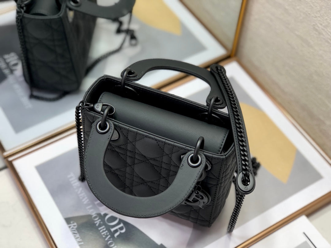 CD Mini Lady Bag Black Ultramatte Calfskin