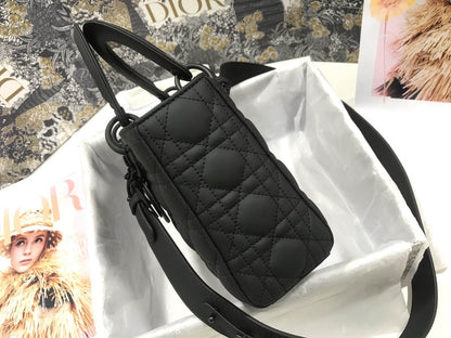 CD Mini Lady Bag Black Ultramatte Calfskin