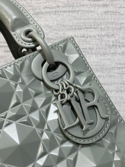 CD Mini Lady Bag Diamond Pattern Calfskin