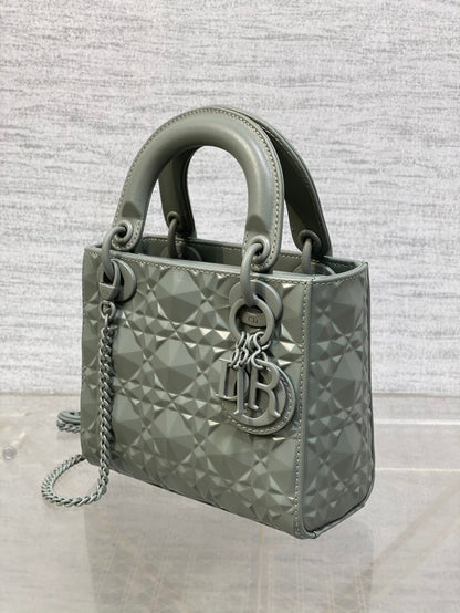 CD Mini Lady Bag Diamond Pattern Calfskin