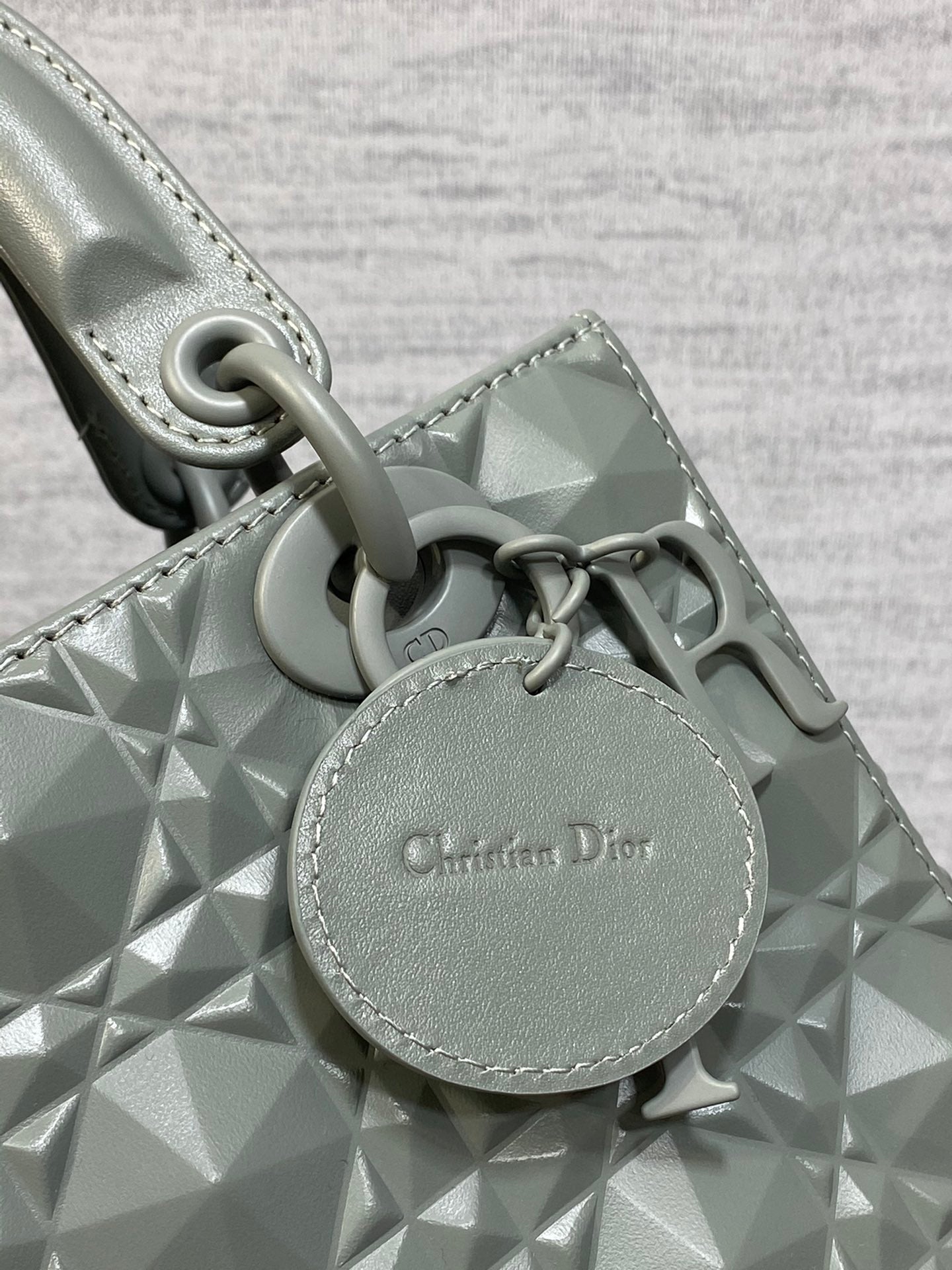 CD Mini Lady Bag Diamond Pattern Calfskin