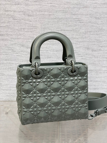CD Mini Lady Bag Diamond Pattern Calfskin