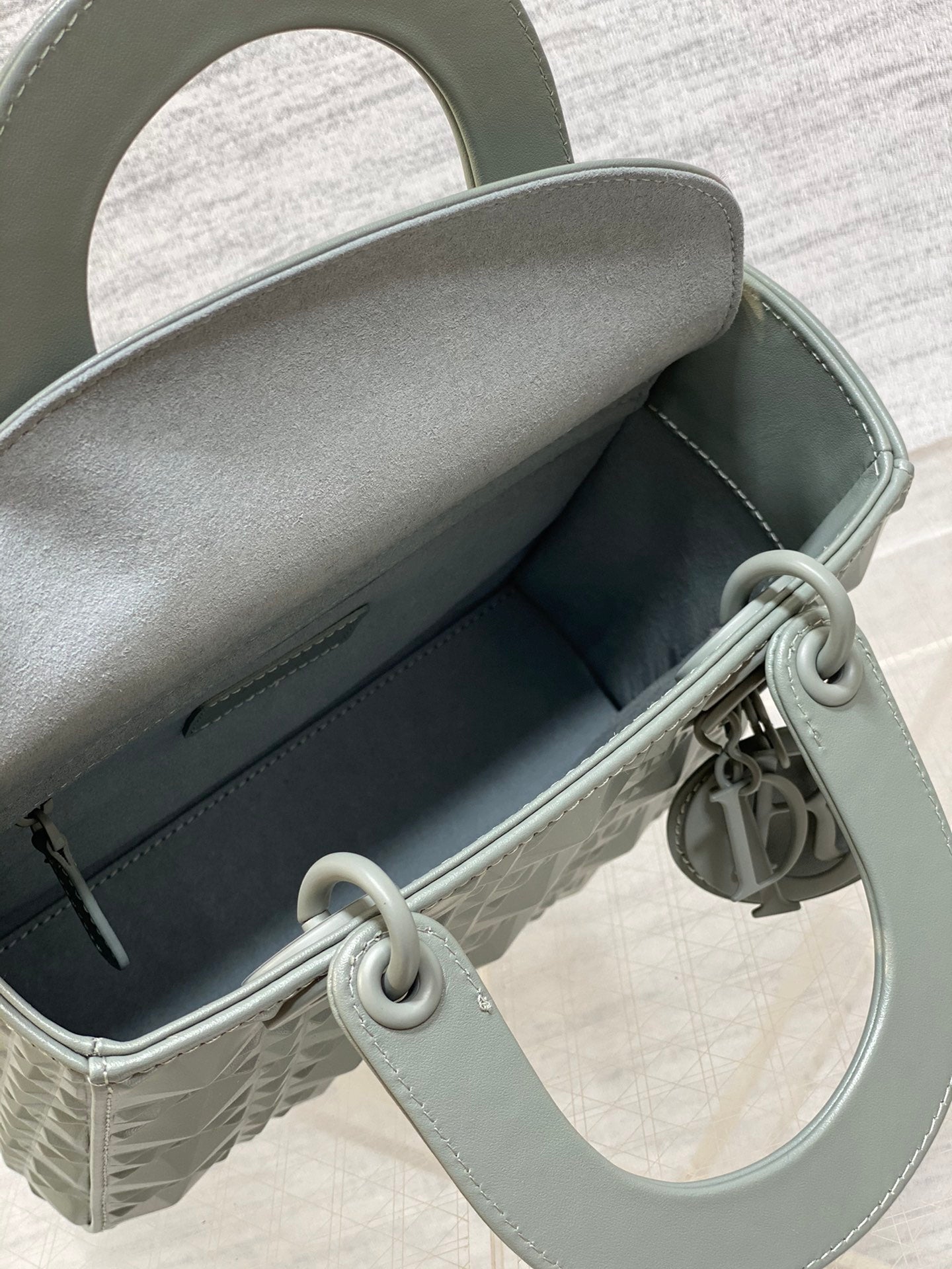 CD Mini Lady Bag Diamond Pattern Calfskin