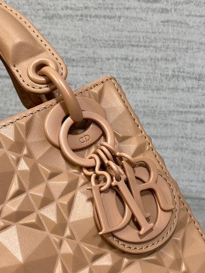 CD Mini Lady Bag  Diamond Pattern Calfskin