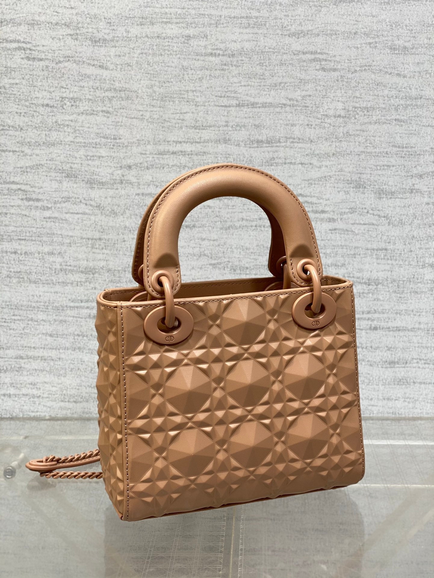 CD Mini Lady Bag  Diamond Pattern Calfskin