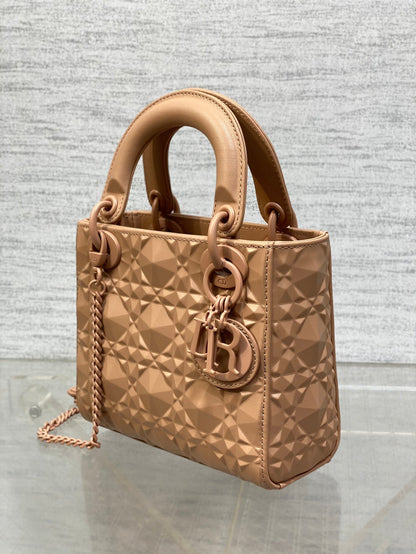 CD Mini Lady Bag  Diamond Pattern Calfskin
