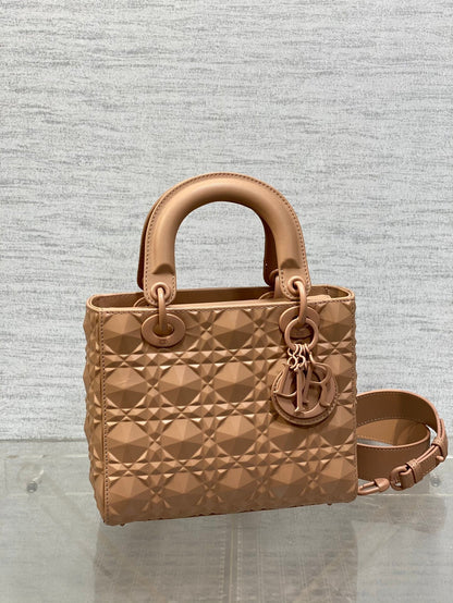 CD Mini Lady Bag  Diamond Pattern Calfskin