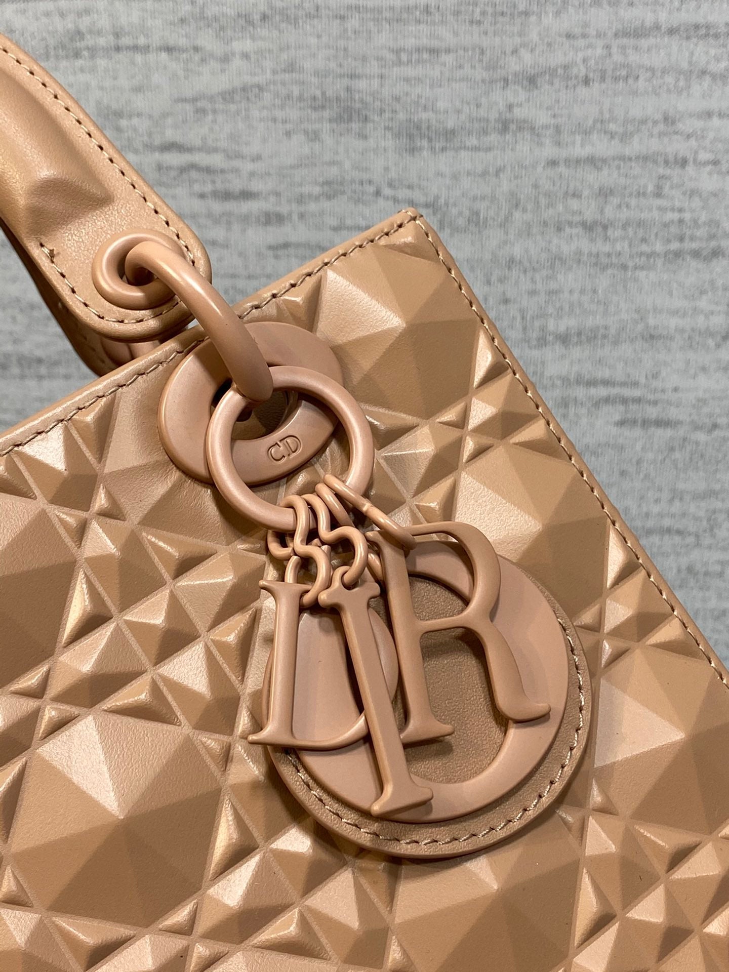 CD Mini Lady Bag  Diamond Pattern Calfskin