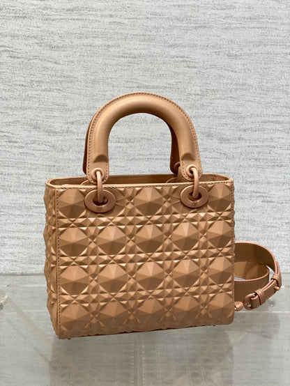 CD Mini Lady Bag  Diamond Pattern Calfskin