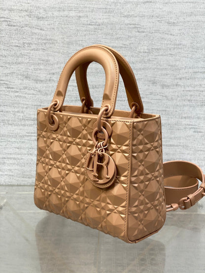 CD Mini Lady Bag  Diamond Pattern Calfskin