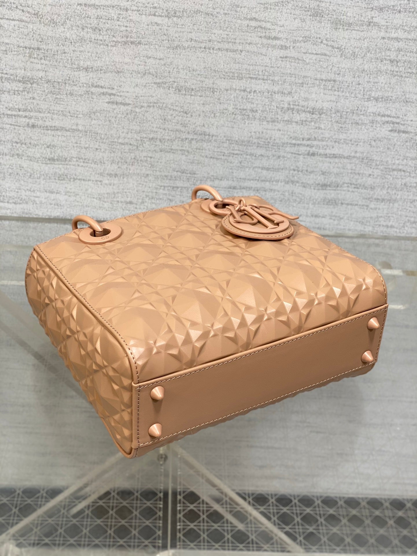 CD Mini Lady Bag  Diamond Pattern Calfskin