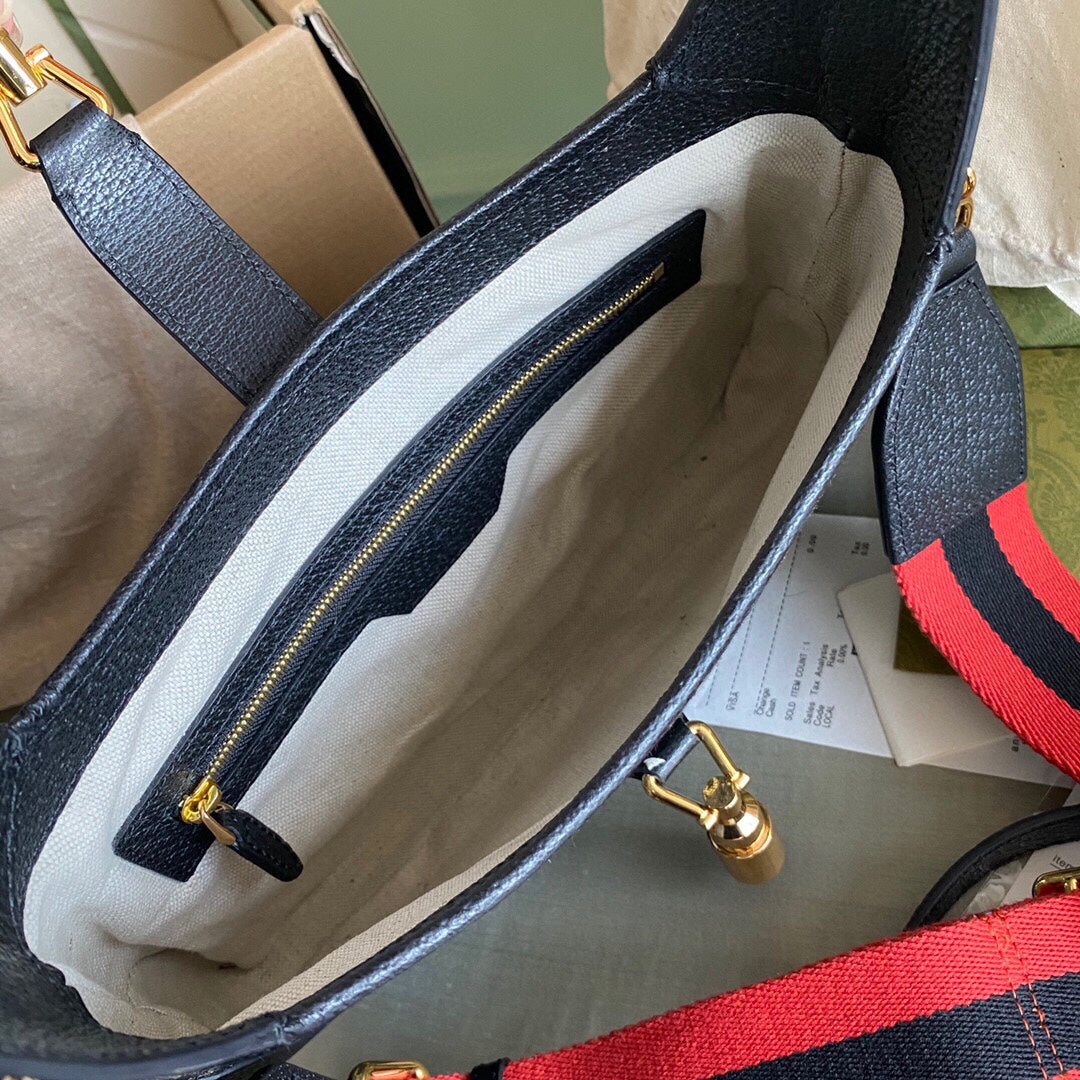 Guc Jackie1961 Black denim underarm bag