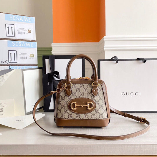 Guc Horsebit 1955 small top handle bag