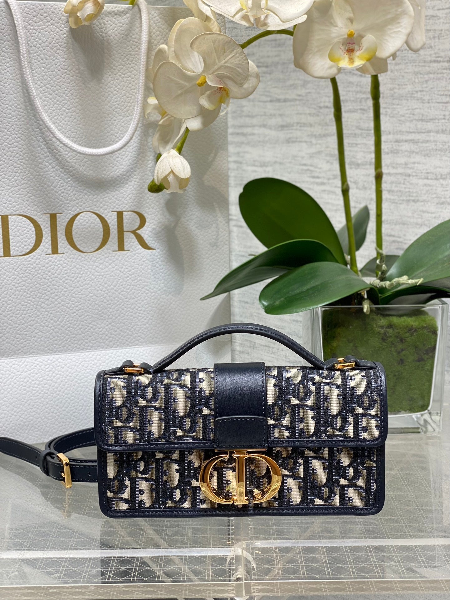 CD Miss Montaigne Mini Bag  Oblique Jacquard