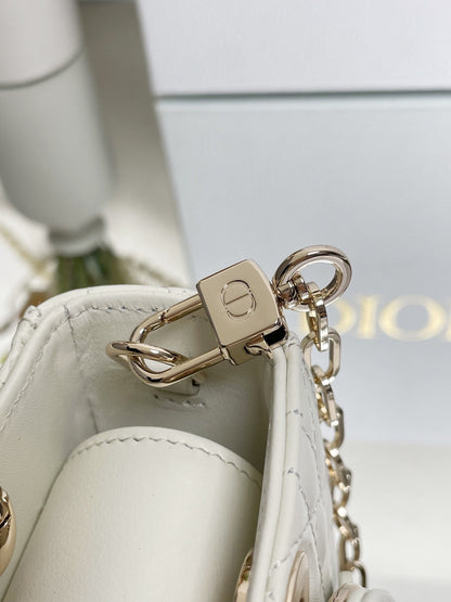 CD Lady D-Joy Latte Cannage Lambskin  Bag