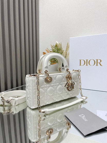 CD Lady D-Joy Latte Cannage Lambskin  Bag