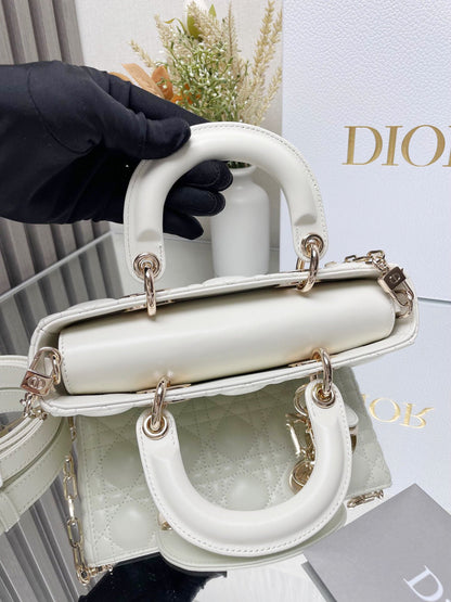 CD Lady D-Joy Latte Cannage Lambskin  Bag